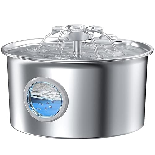 Simple white background photo of a smart pet water fountain